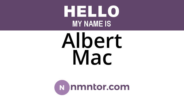 Albert Mac