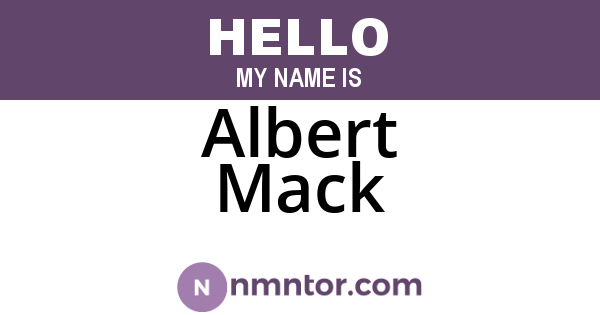 Albert Mack