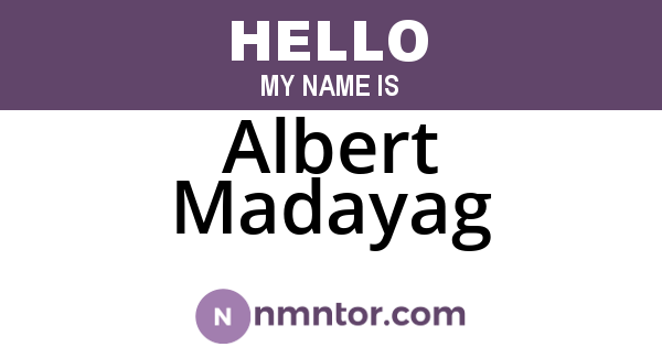 Albert Madayag