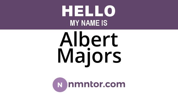 Albert Majors