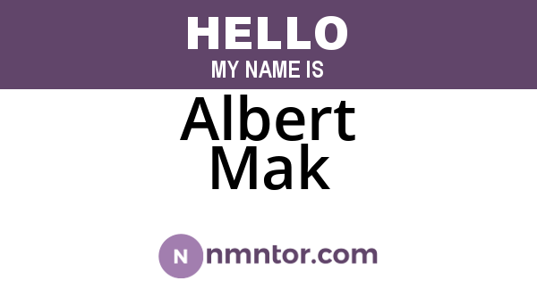 Albert Mak
