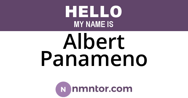 Albert Panameno