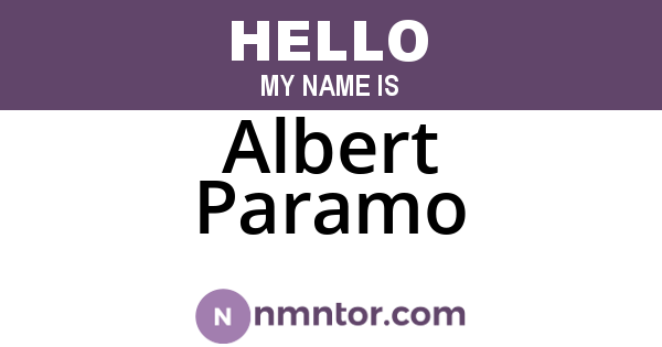 Albert Paramo