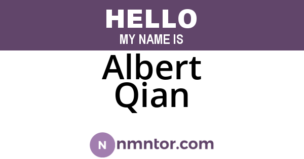 Albert Qian