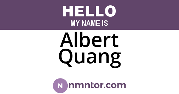 Albert Quang