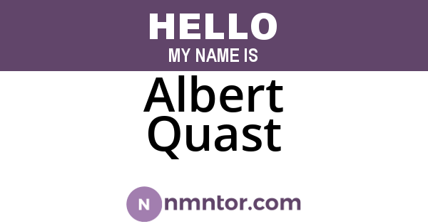 Albert Quast