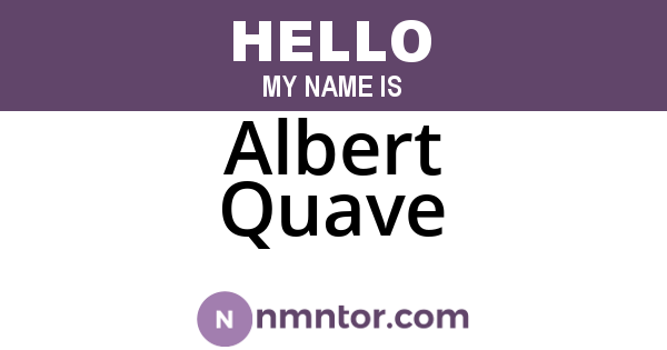 Albert Quave