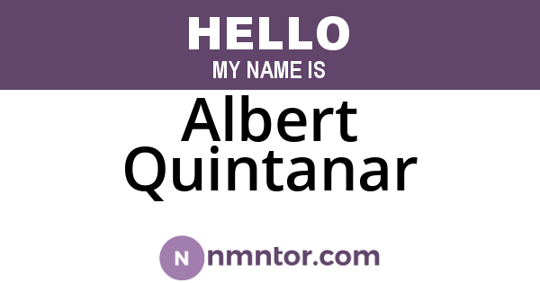 Albert Quintanar