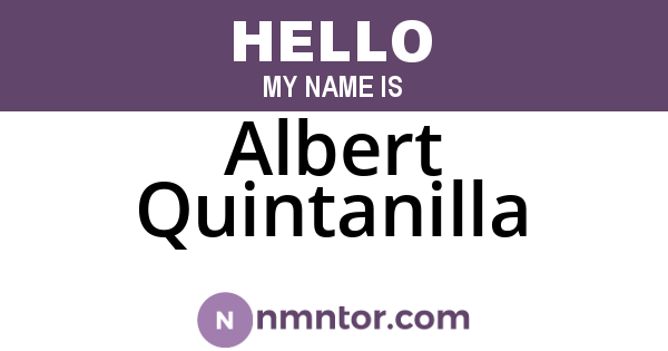 Albert Quintanilla