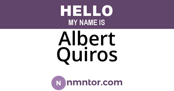 Albert Quiros