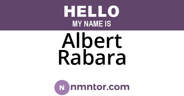 Albert Rabara