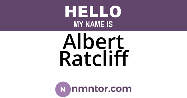 Albert Ratcliff