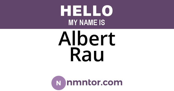 Albert Rau