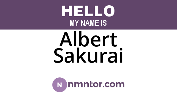 Albert Sakurai