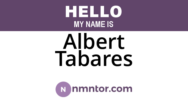 Albert Tabares