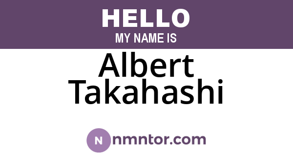 Albert Takahashi
