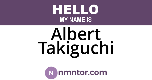 Albert Takiguchi