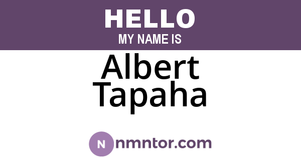 Albert Tapaha