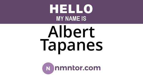 Albert Tapanes