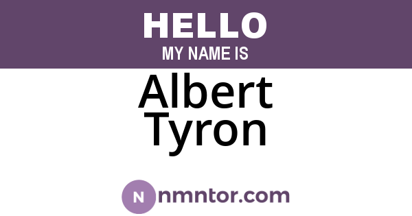 Albert Tyron