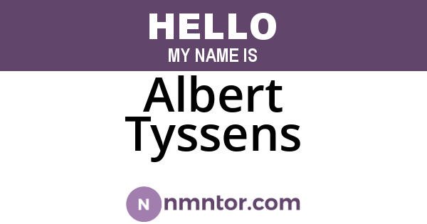 Albert Tyssens