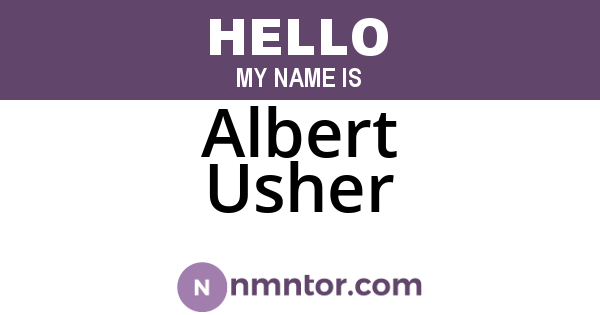 Albert Usher