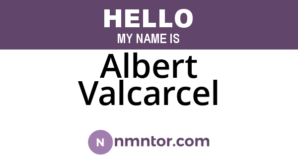 Albert Valcarcel