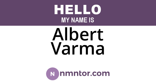 Albert Varma
