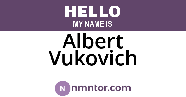 Albert Vukovich