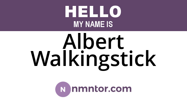 Albert Walkingstick