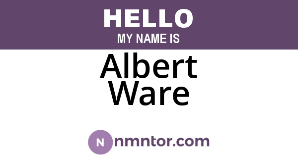 Albert Ware