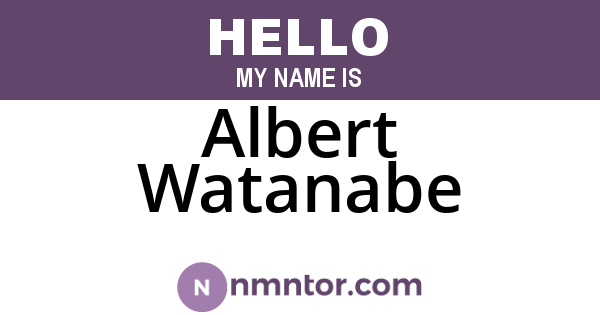Albert Watanabe