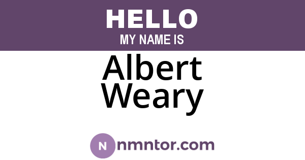 Albert Weary