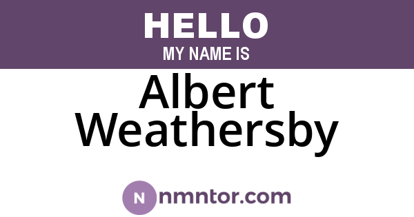 Albert Weathersby