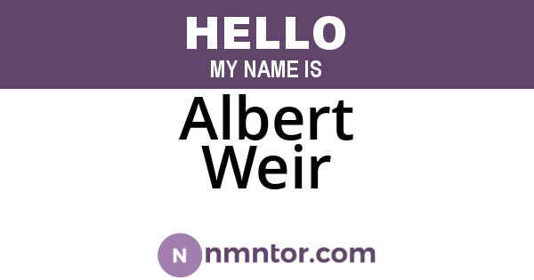 Albert Weir