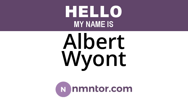 Albert Wyont