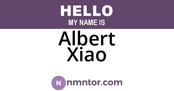 Albert Xiao