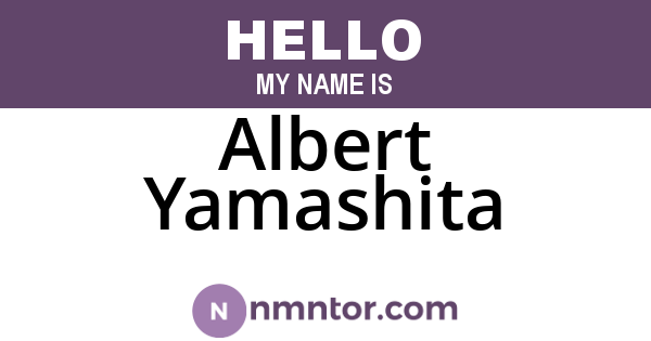 Albert Yamashita