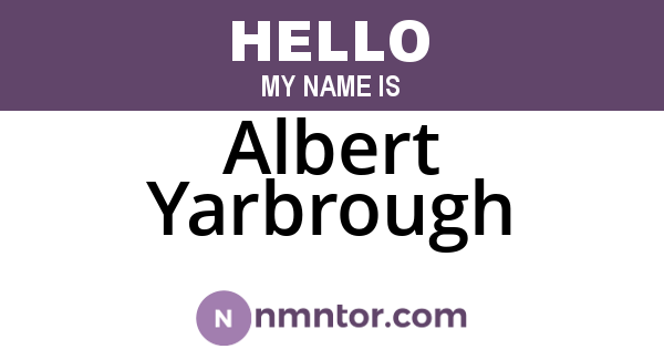 Albert Yarbrough