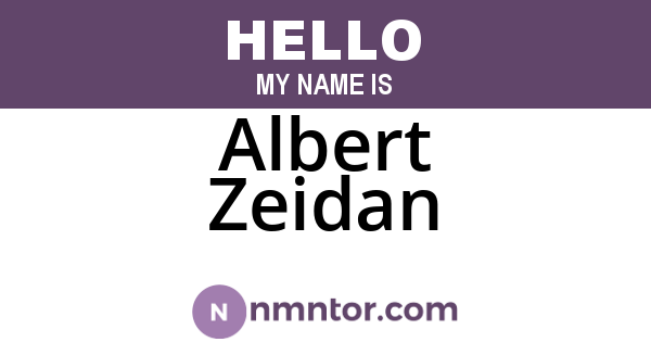 Albert Zeidan