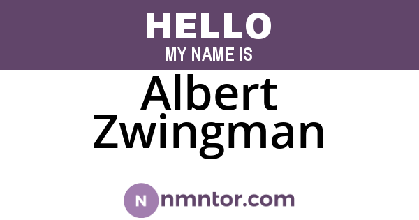 Albert Zwingman