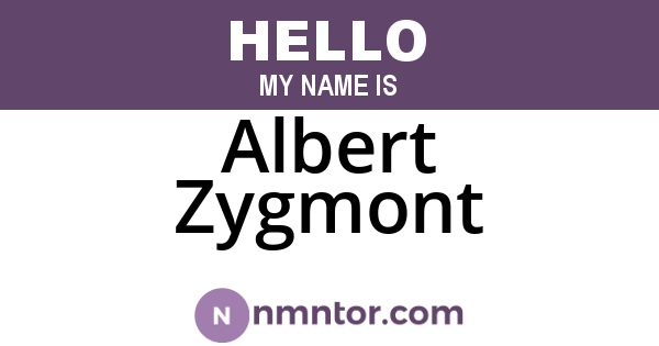 Albert Zygmont
