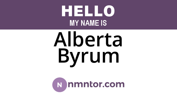 Alberta Byrum