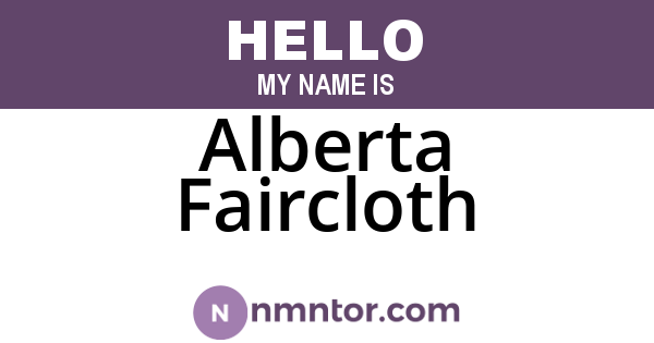 Alberta Faircloth