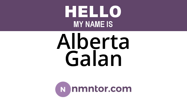 Alberta Galan