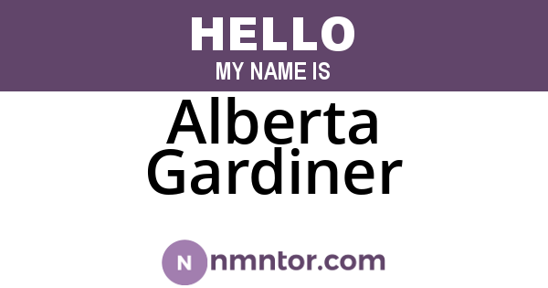 Alberta Gardiner