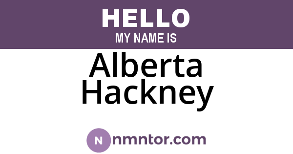 Alberta Hackney