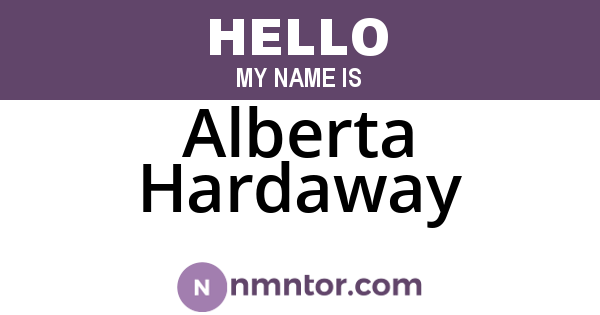 Alberta Hardaway