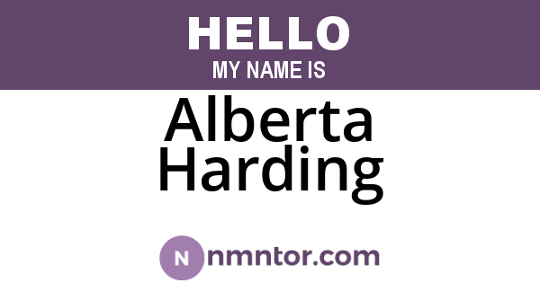 Alberta Harding