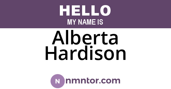 Alberta Hardison